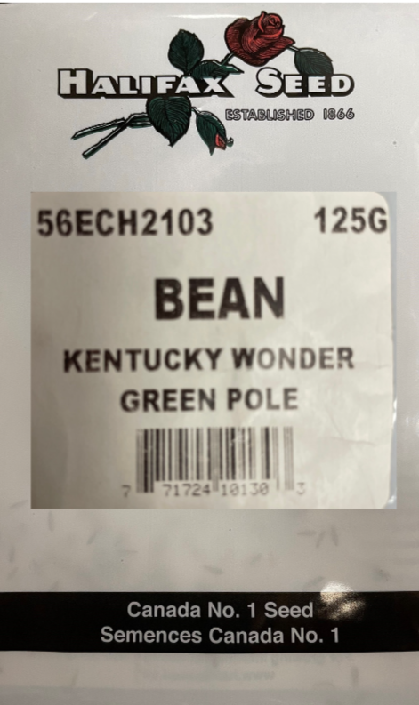Halifax Seed Bean Kentucky Wonder Green Pole 125g