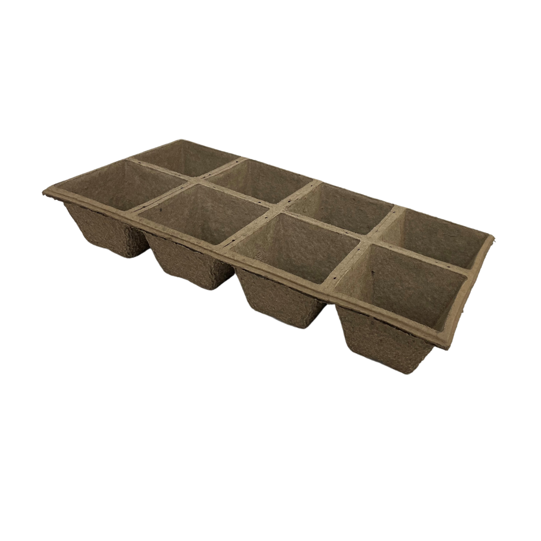 Fiber Square Planter 4.5" x 8/tray
