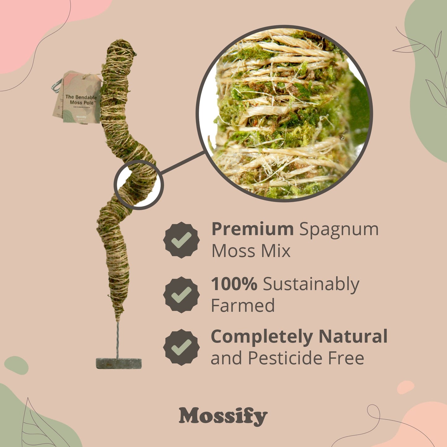 Mossify Bendable Moss Poles