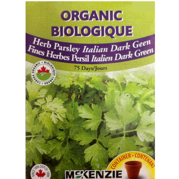 McKenzie Organic Seeds Parsley Italian Dark Green Pkg