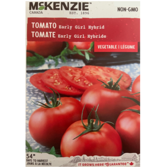 McKenzie Seed Tomato Early Girl Hybrid Pkg