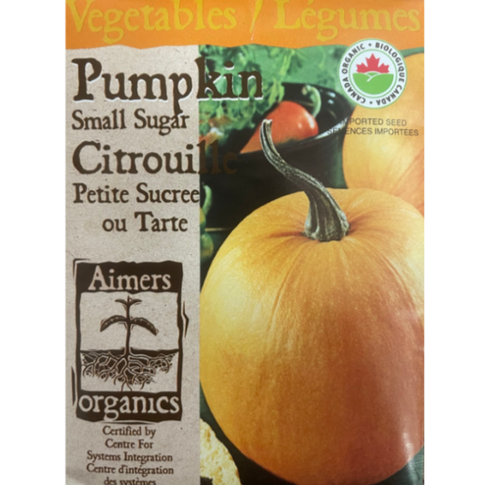 Aimers Organics Pumpkin Small Sugar Pkg.