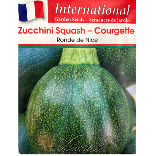 Aimers International Zucchini Squash Ronde de Nice Pkg.