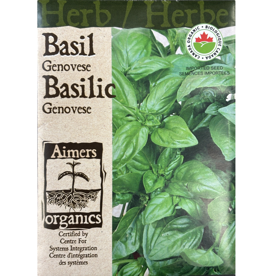 Aimers Organics Herb Basil Genovese Pkg.