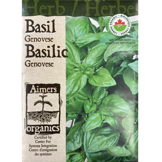 Aimers Organics Herb Basil Genovese Pkg.