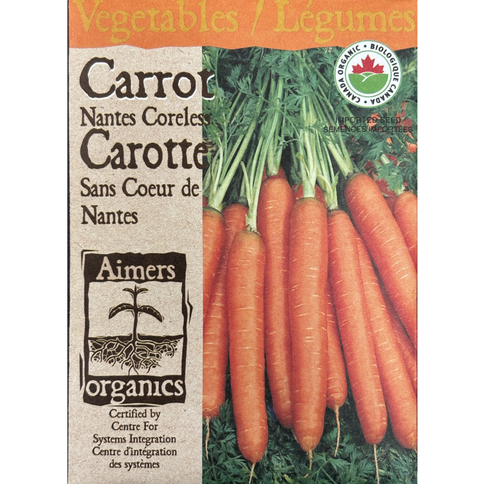 Aimers Organics Carrots Nantes Coreless Pkg.