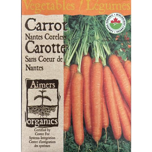 Aimers Organics Carrots Nantes Coreless Pkg.