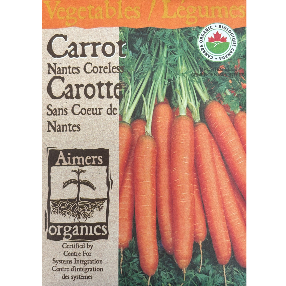 Aimers Organics Carrots Nantes Coreless Pkg.