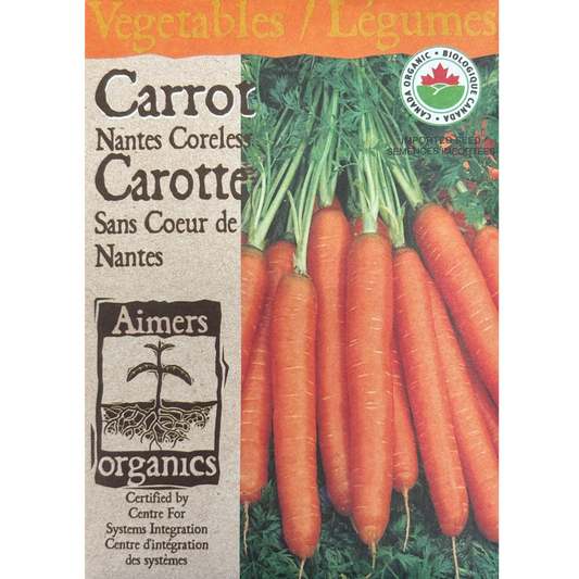 Aimers Organics Carrots Nantes Coreless Pkg.