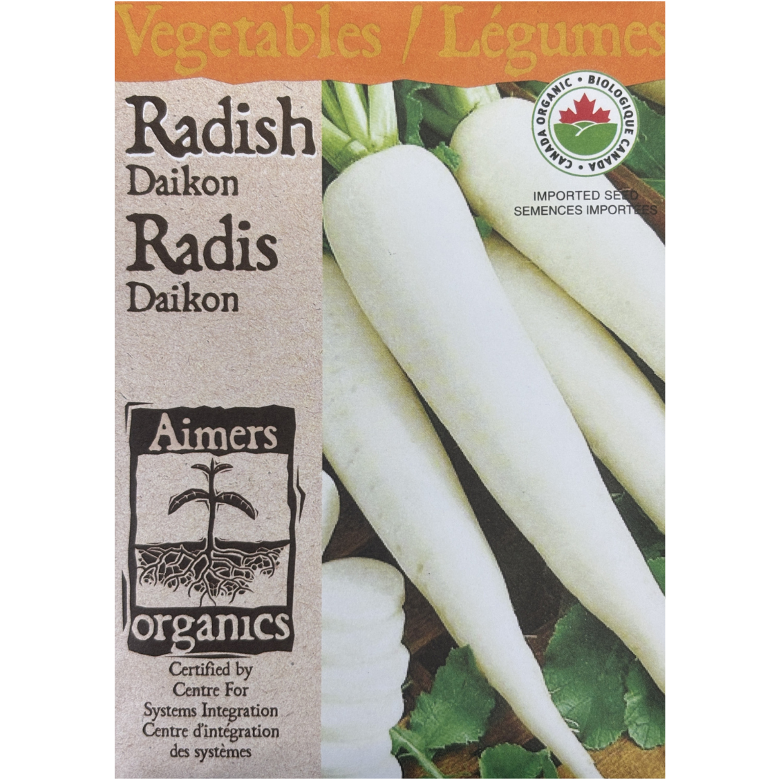 Aimers Organics Radish Daikon Pkg.