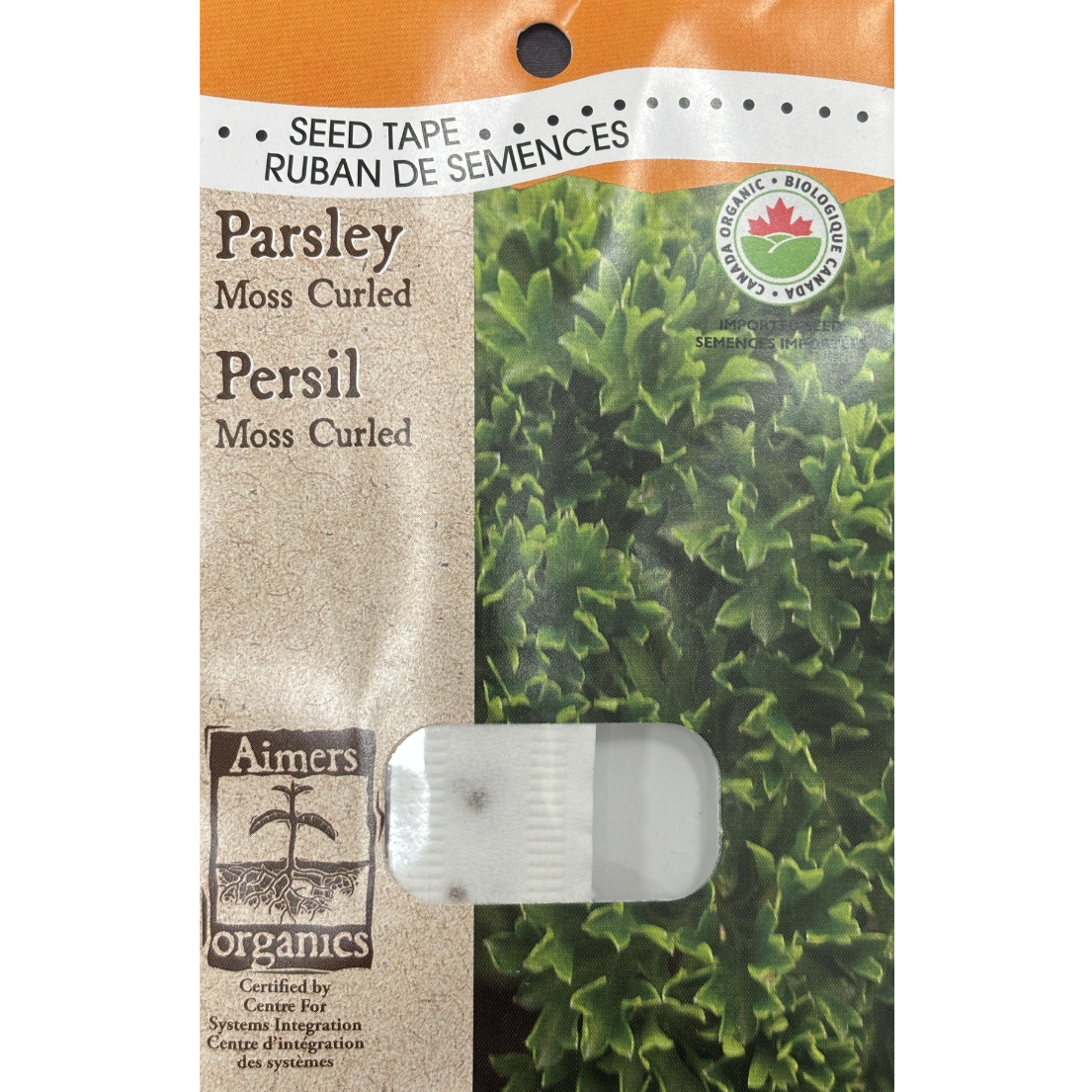 Aimers Organics Seed Tape Parsley Moss Curled Pkg.