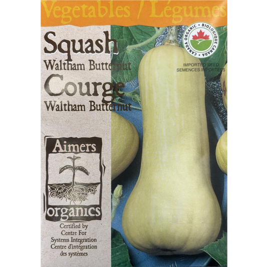 Aimers Organics Squash Waltham Butternut Pkg.