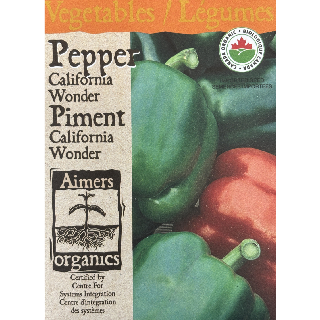 Aimers Organics Pepper California Wonder Pkg.