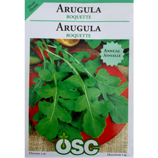 OSC Herb Seeds  Arugula Roquette Pkg.