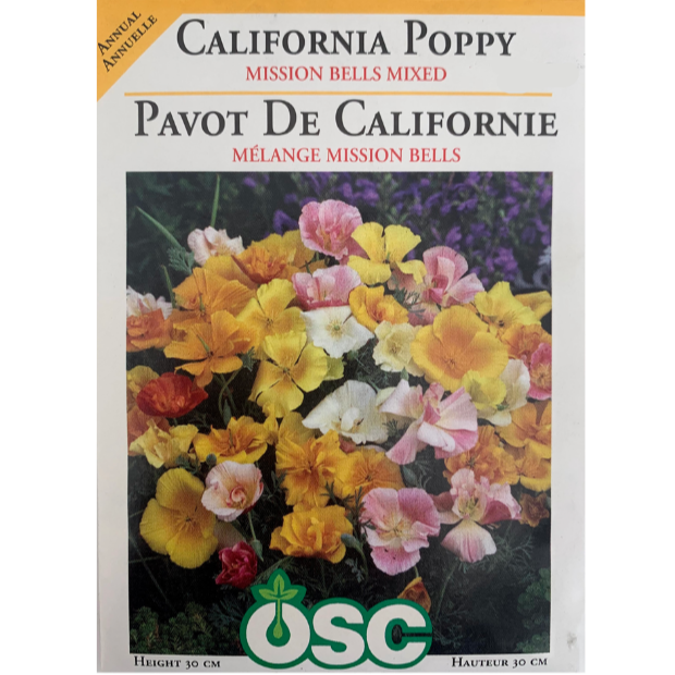 OSC Seeds California Poppy Mission Bells Mixed Pkg