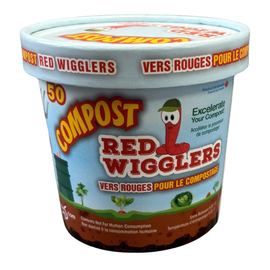 Red Wigglers LIVE Compost Worms 50/Pkg.