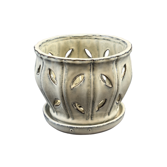 Orchid Pot with Saucer