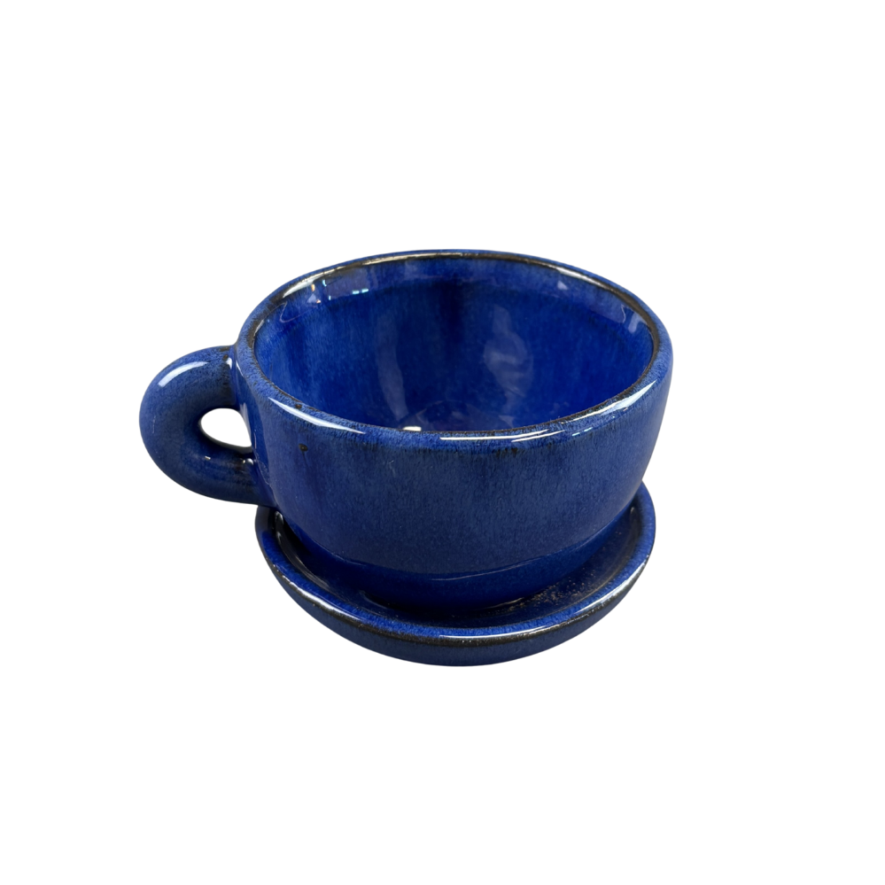 Planter Cup and Saucer Ceramic