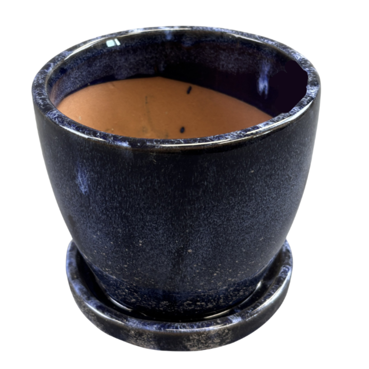 Egg Pot Ceramic w/Saucer