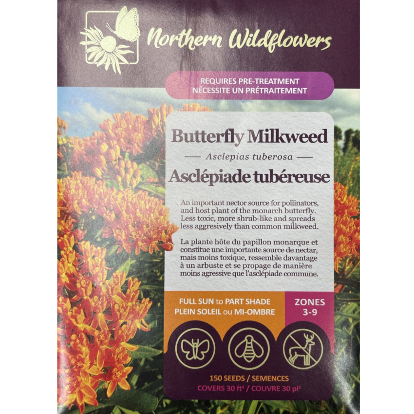 Northern Wildflowers Milkweed Butterfly Pkg.