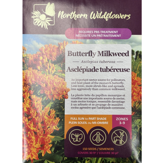 Northern Wildflowers Milkweed Butterfly Pkg.