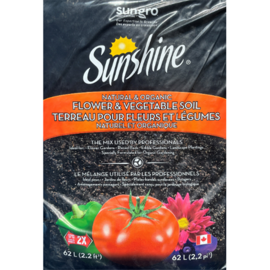 Sunshine Natural & Organic Flower & Vegetable Soil 2.2 cu.ft.