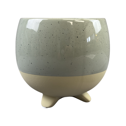 Pot Cover Footed Speckled Sage