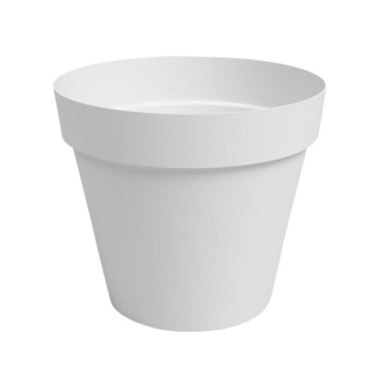 Pot Plastic Capri White