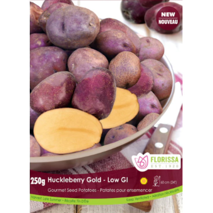 Seed Potatoes Gourmet Huckleberry Gold 250g