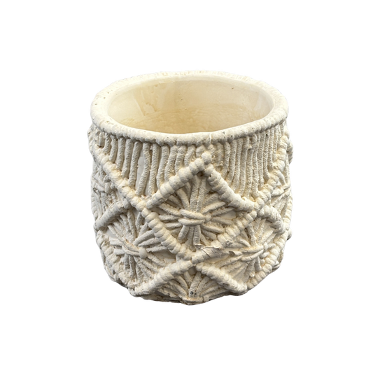 Macrame Style Ceramic Planters