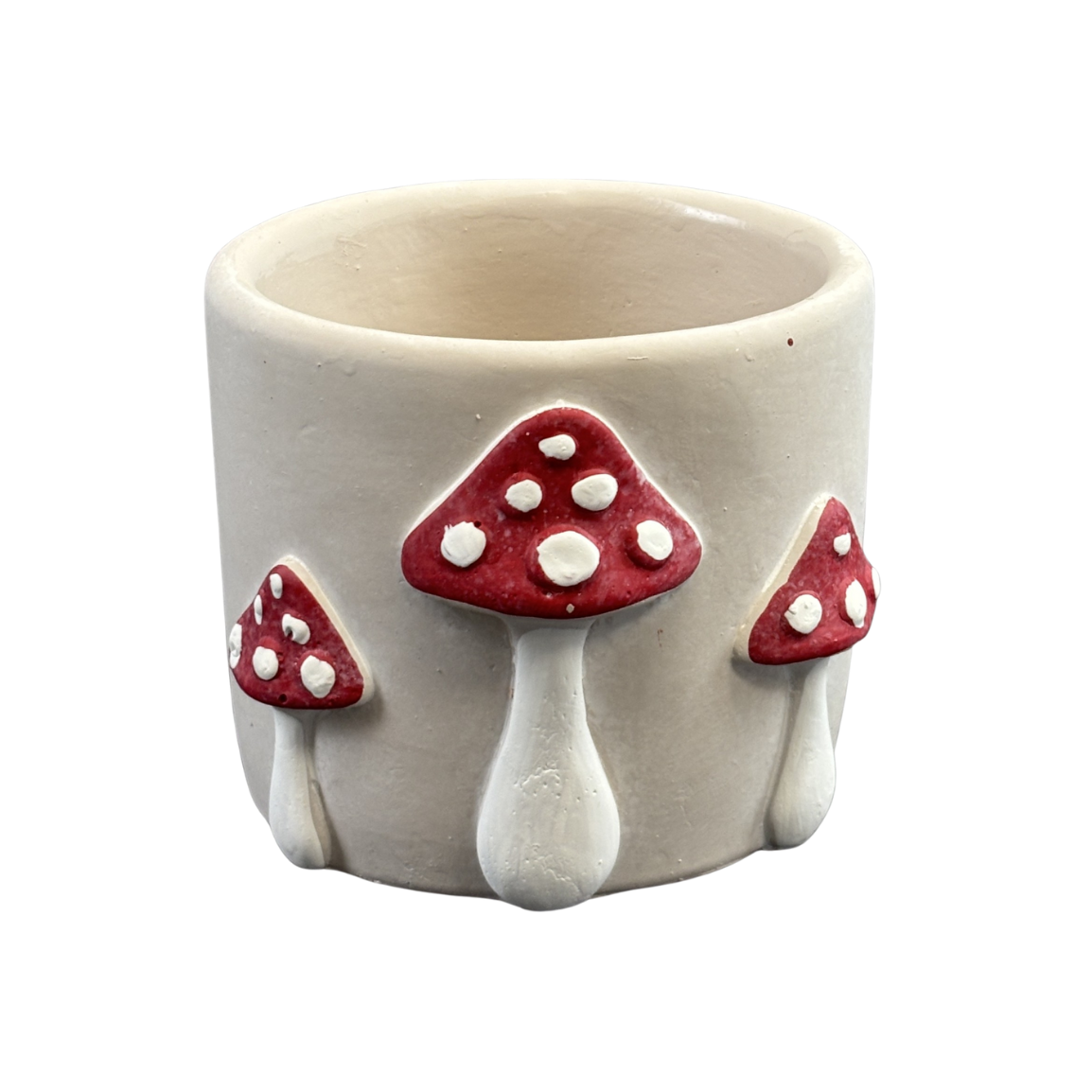 Mushroom Dot Ceramic Planter