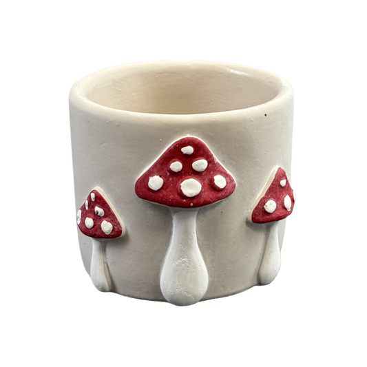Mushroom Dot Ceramic Planter