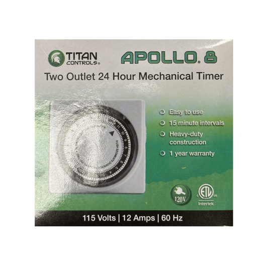 Timer Dual Outlet Apollo 8 120v