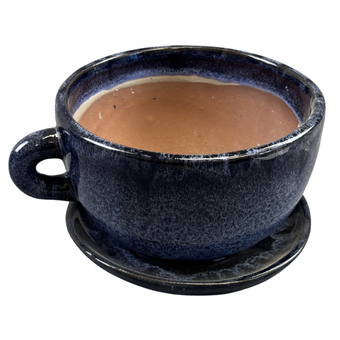 Planter Cup and Saucer Ceramic