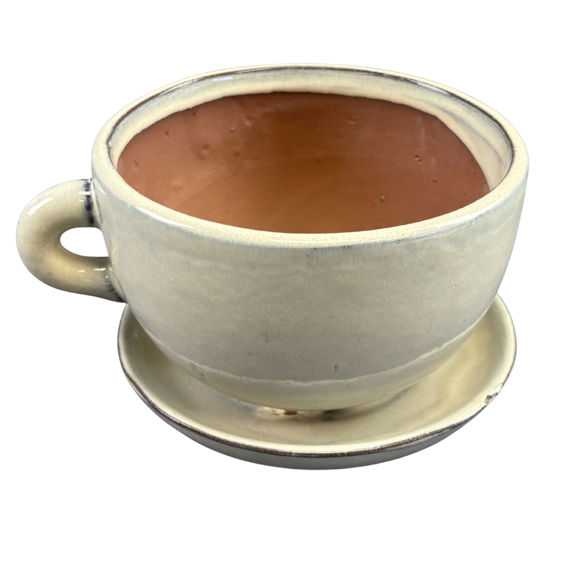 Planter Cup and Saucer Ceramic