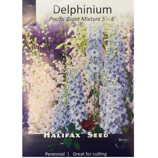 Halifax Seed Delphinium Pacific Giant Mixture Pkg.