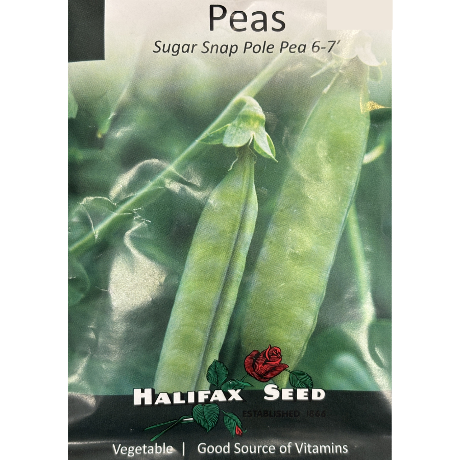 Halifax Seed Peas Sugar Snap Pole 6-7' Pkg.