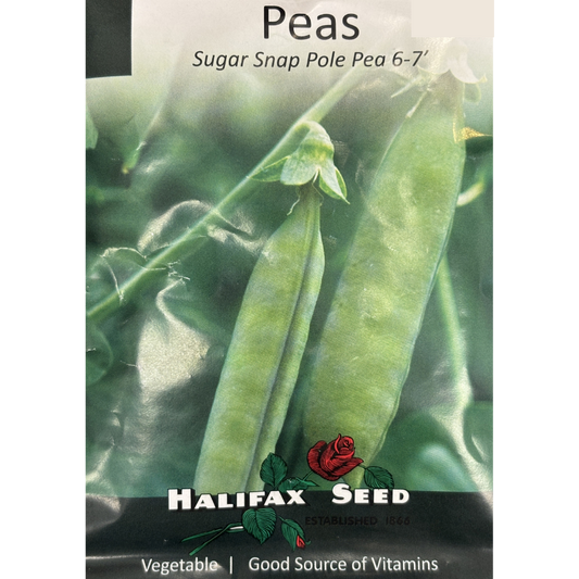 Halifax Seed Peas Sugar Snap Pole 6-7' Pkg.