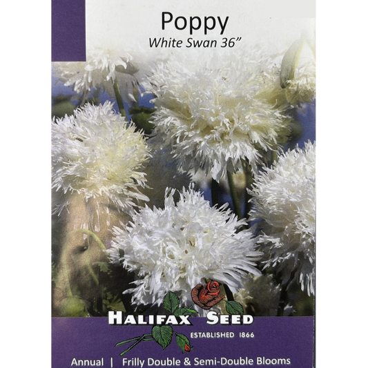 Halifax Seed Poppy White Swan Pkg.