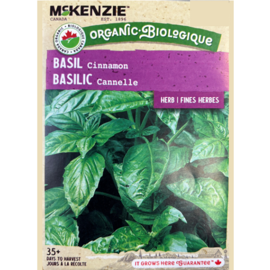 McKenzie Organic Herb Seed Basil Cinnamon Pkg.