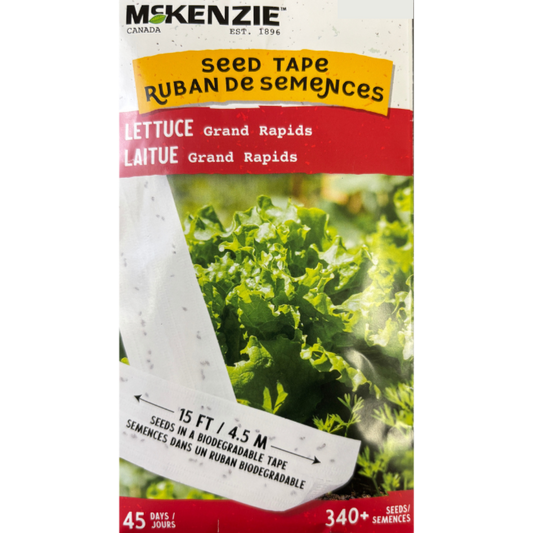 McKenzie Seed Tape Lettuce Grand Rapids Pkg.