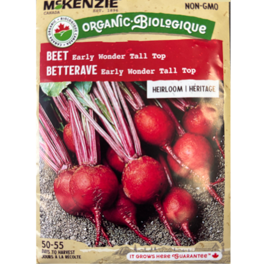 McKenzie Organic Seed Beet Early Wonder Tall Top Pkg.