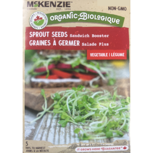 McKenzie Organic Sprout Seed Sandwich Booster Pkg.