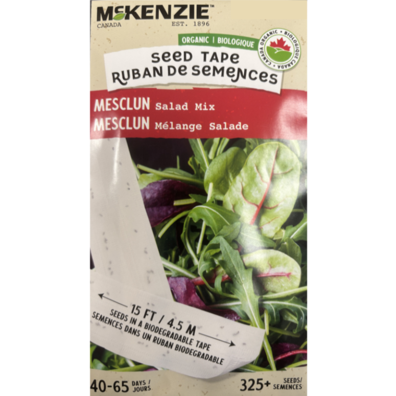McKenzie Seed Tape Organic Mesclun Salad Mix