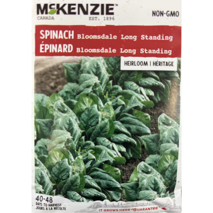 McKenzie Seed Spinach Long Standing Bloomsdale Pkg.
