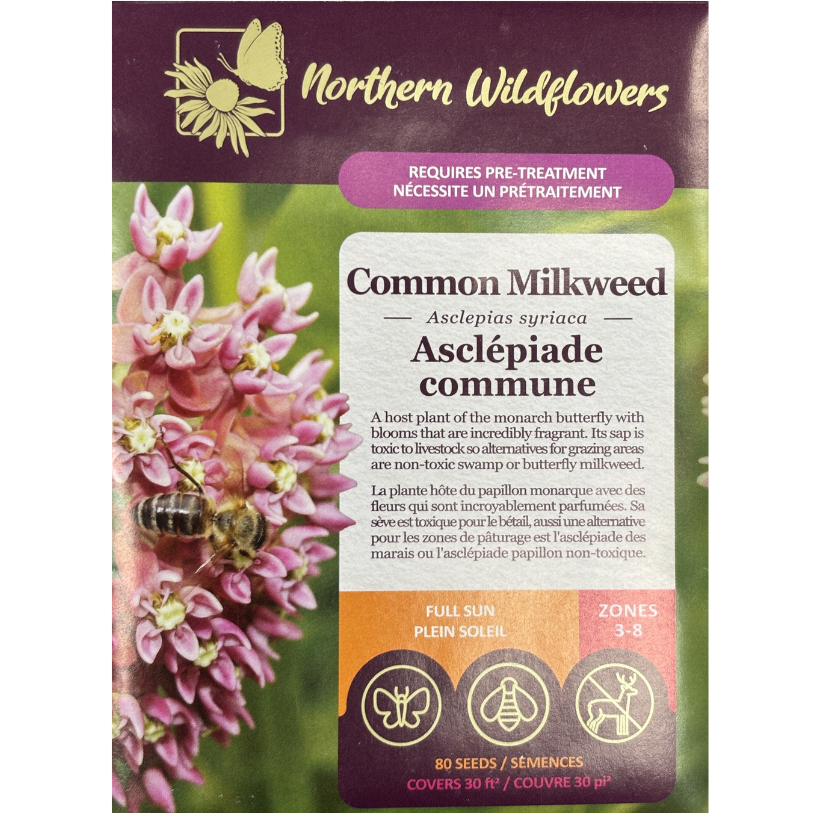 Northern Wildflowers Milkweed Common Pkg.