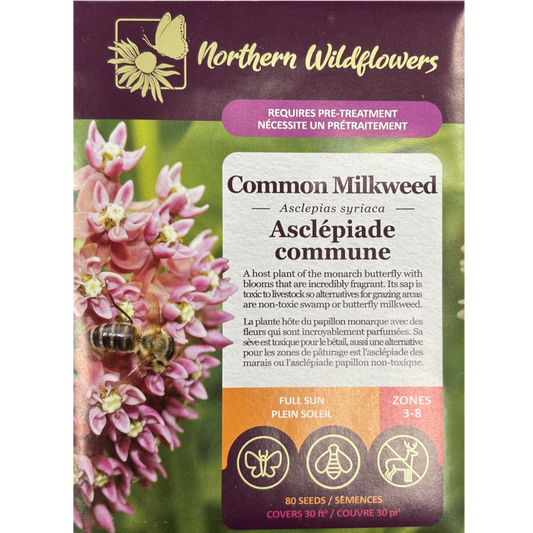 Northern Wildflowers Milkweed Common Pkg.