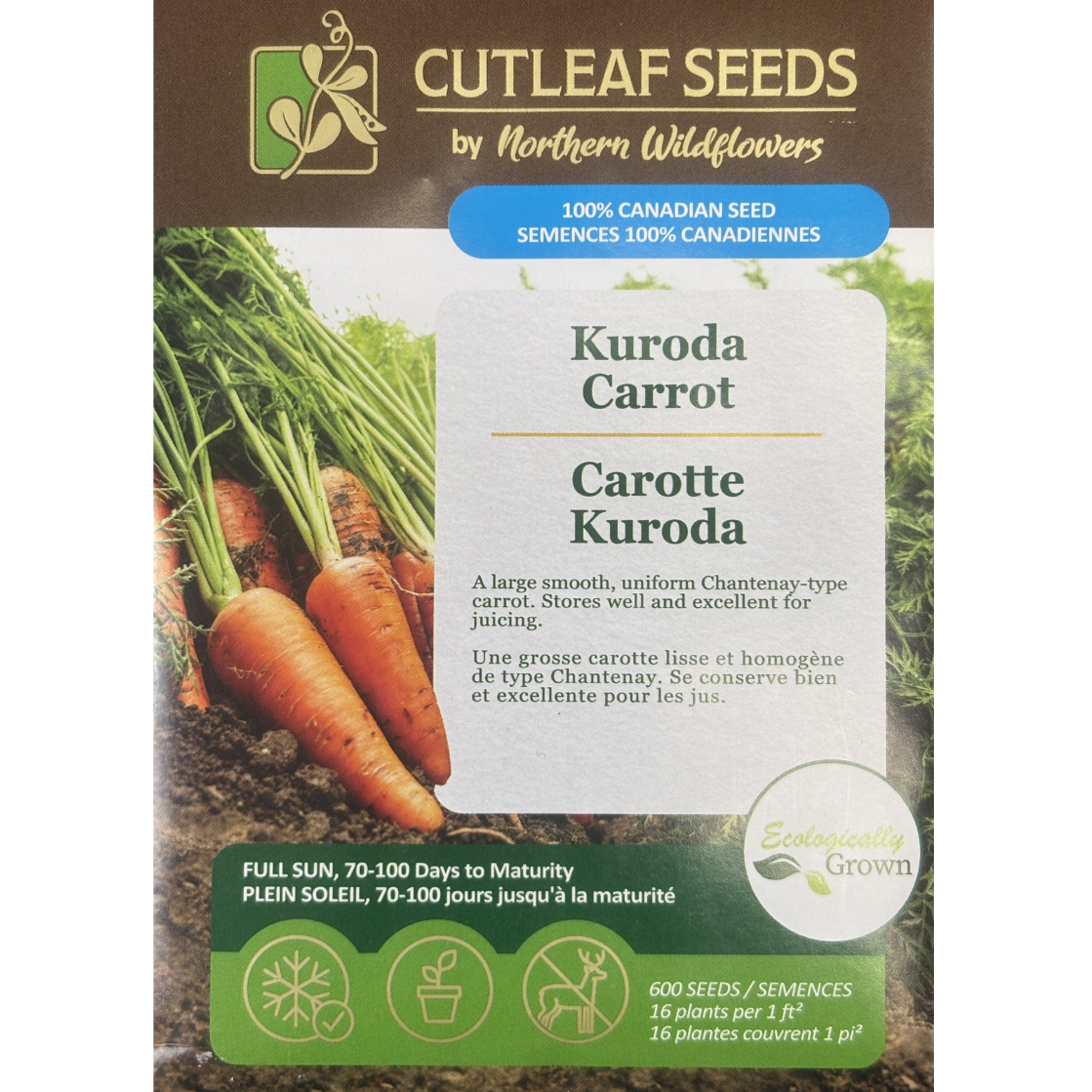 Northern Wildflowers Carrot Kuroda Pkg.