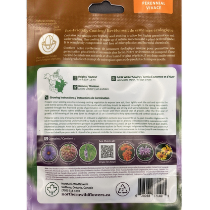 Northern Wildflowers Large Dry and Sunny Seed Mix 25g Pkg.