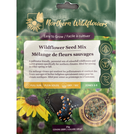 Northern Wildflowers Large Easy to Grow Seed Mix 25g Pkg.